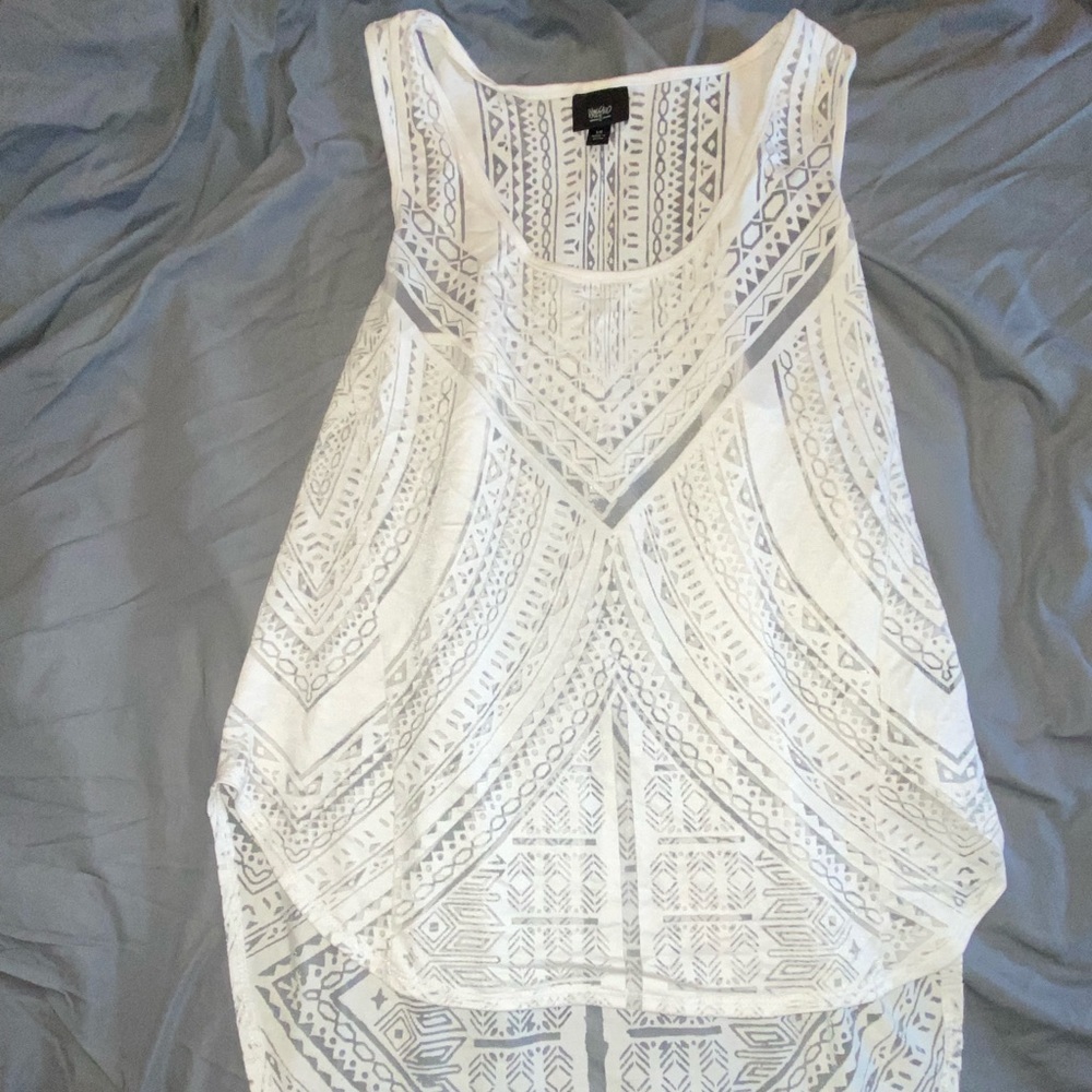 Lace See Through Tank Top Size Large